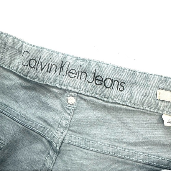 Calvin Klein Jeans Men’s Sz 34 X 32 Steel Blue Silver Slim Fit Denim Fit Casual - Picture 8 of 13